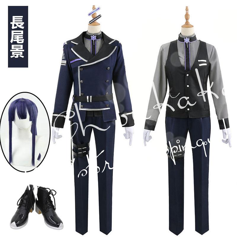 バーチャルYouTuber風 彩虹社 VTuber 長尾景コスプレ衣装 ウィッグ cos靴 演出服 cosplay 変装 仮装 コスチューム ハロウィン 学園祭 文化祭 漫遊展-42