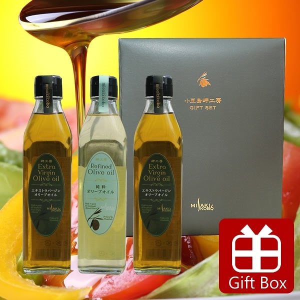 父の日 お中元 御中元 ギフト 送料無料オリーブオイル ギフト G-011 3本セット（スペイン産）小豆島 オリーブオイル 岬工房 ピュアオリーブオイル オリーブギフト エキストラバージンオ
