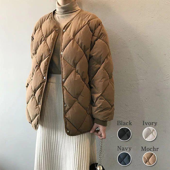 ジャケットコートレディースキルティングジャケットダウンジャケット中綿ジャケットキルティングアウターアウターライトアウター防寒羽織