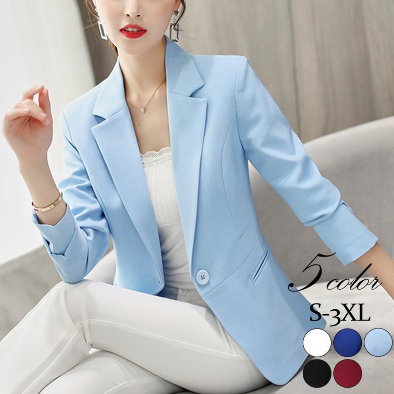 【急速出荷 2025年新作】テーラードジャケット ジャケット レディース ブレザー 長袖 パッチポケット カジュアル アウター フォーマル 着痩せ 通勤 OL エレガント 春秋