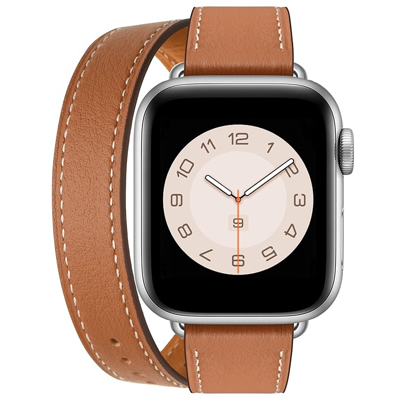 コンパチブル アップルウォッチ バンド コンパチブル apple watch バンド レディース レザー 本革 2重巻き 細い iWatch Ultra2/Ultra Series 9/8/7/6/5