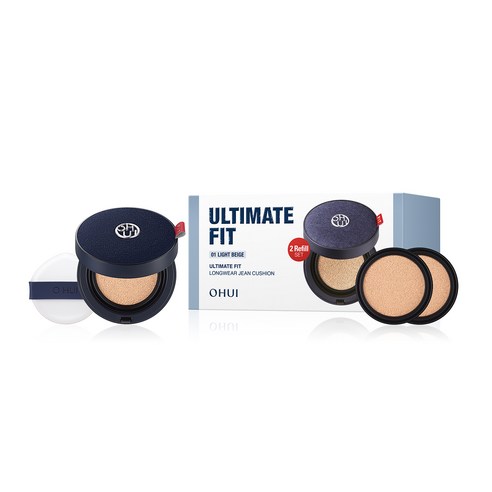 【Wid】 アルティメット フィット ロングウェア ジン クッション 15g + リフィル 15g x 2個 セット 01号 ライトベージュ ・クッションファンデーション ・ロングウェア ・高密着 ・