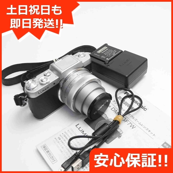 【正規品直輸入】 ルミックス超美品 123 LUMIX シルバー DMC-GF7W ミラーレス一眼カメラ