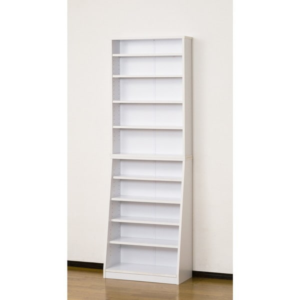 大容量スリム シェルフ ホワイト 60cm幅 メーカー直送