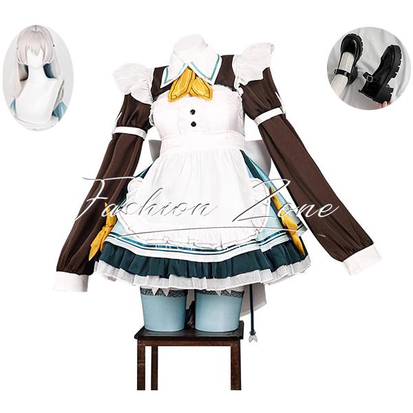 崩壊：スターレイル 風 ホタル メイド服 コスプレ衣装 ウィッグ 靴 cosplay ハロウィン 演出服 変装