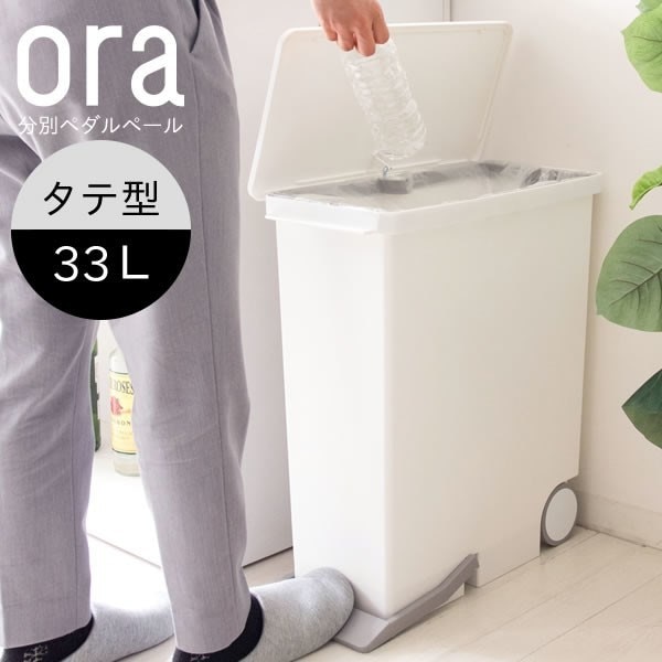 ゴミ箱 おしゃれ 分別 蓋付 ダストボックス ごみ箱 ペダルペール キャスター 日本製 完成品 スリム 33リットル