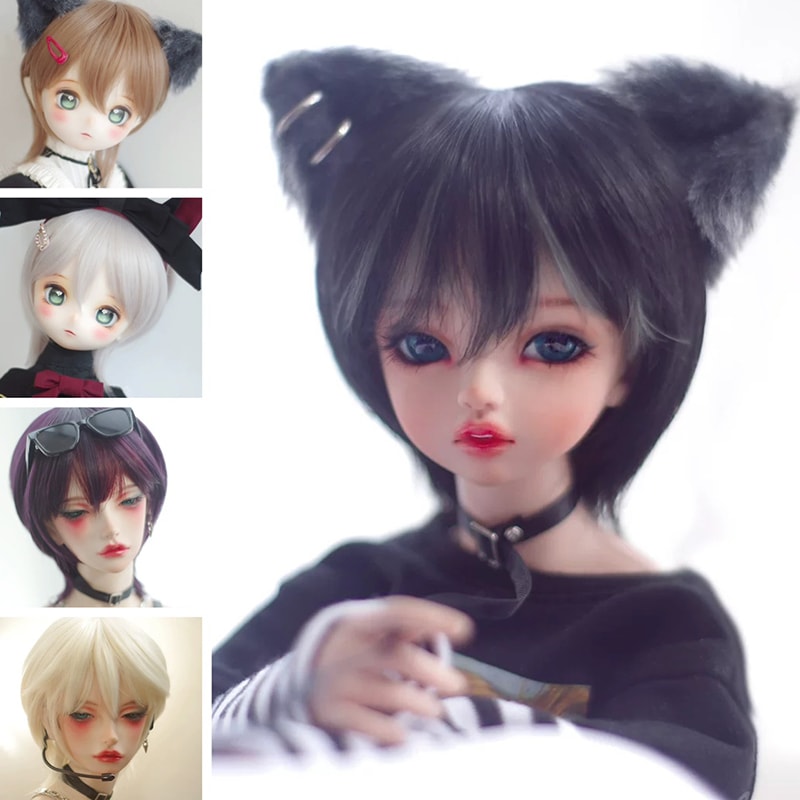 BJDドール用ウィッグ ショート 前髪 SD/MSD/幼SDサイズ球体関節人形用