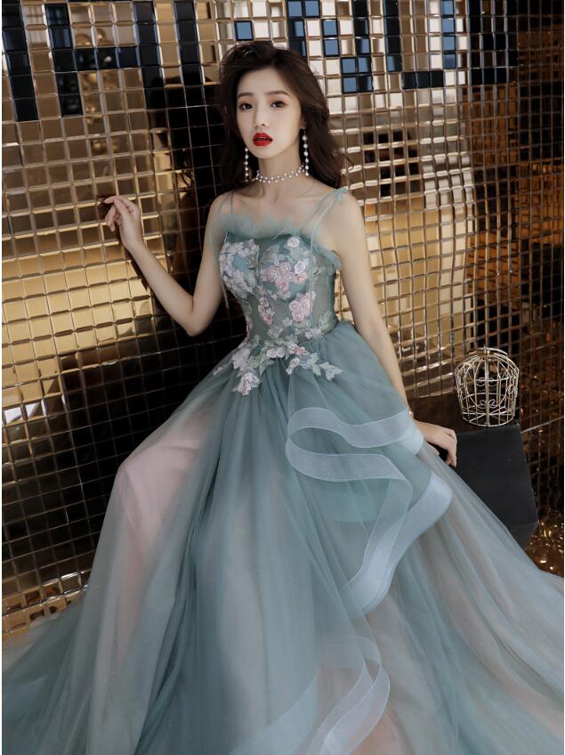 パーティードレス レディース キャミドレス 結婚式 ドレス フォーマル カクテルドレス 二次会 お呼ばれ チュール ロング丈 フォーマルドレス 成人式 花柄 刺繍 花嫁 Aライン イブニングドレス ス