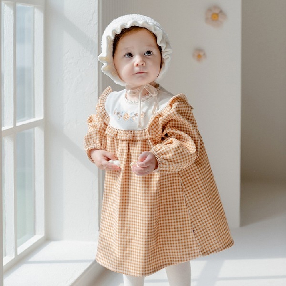 [ハッピープリンス] ローズコーデュロイベビードレス