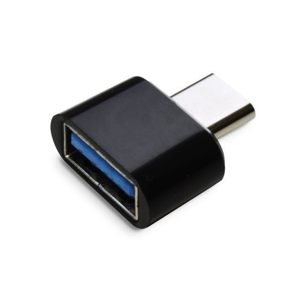 （まとめ）日本トラストテクノロジー OTG USB（A）USB TypeC変換コネクター（ブラック） OTGU2TC-BK5セット