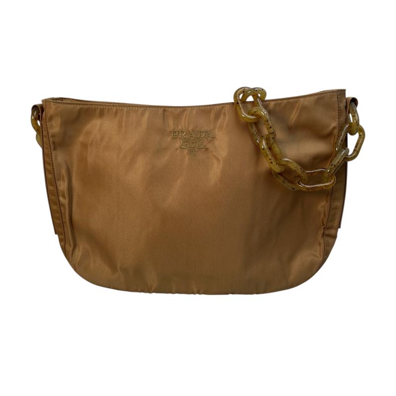 PRADA プラダ プラスチック ナイロン ハンドバッグ ベージュ A-11480