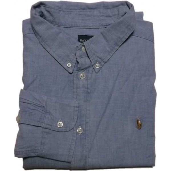 ボーイズサイズ 長袖 ボタンダウンシャツ シャンブレー boys PR2-995