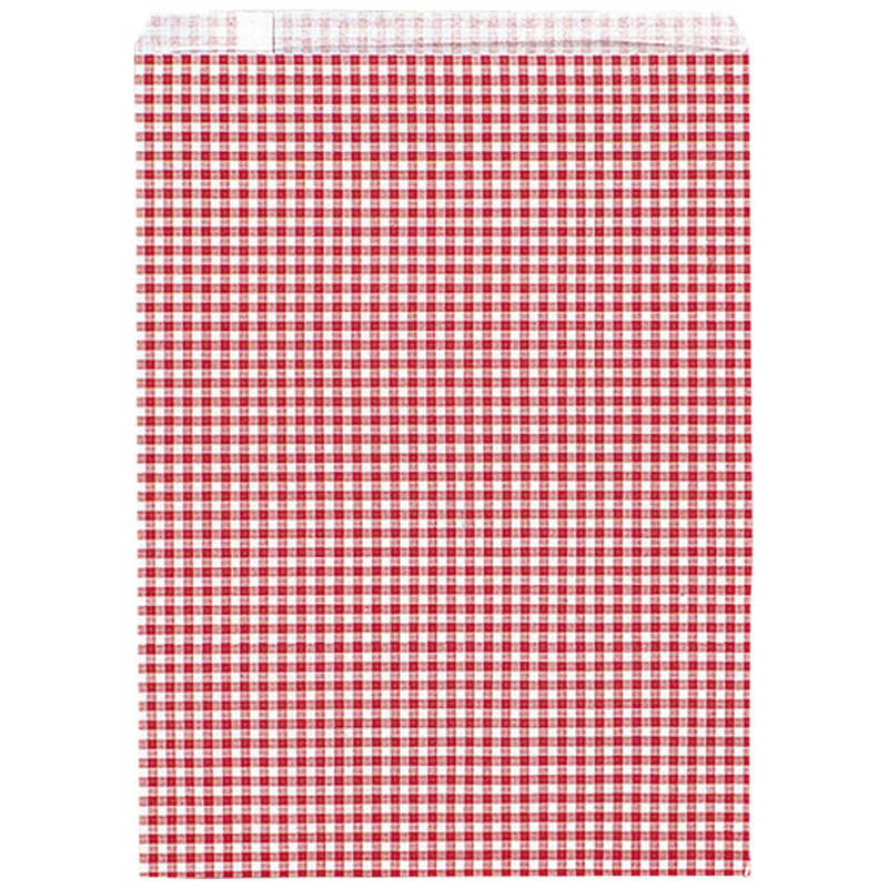 ササガワ　平袋 ギンガムあか 250×330 200P 50　501800