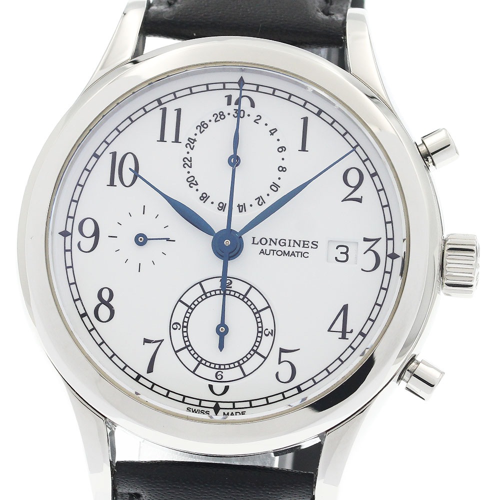 ロンジン LONGINES L2.815.4 ヘリテージ クラシック クロノグラフ 自動巻き メンズ 良品 _942702【中古】