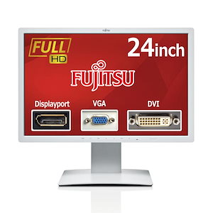 24インチ モニター 液晶 FUJITSU 富士通 DY24w-7/24型ワイド液晶ディスプレイ/フルHD /2台画面/ VGA/DVI端子/Display ABランク