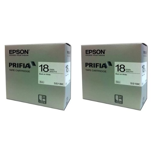 エプソンラベルテープSS18K 18mm 2本学校幼稚園オフィスラベリングステッカー文具事務用品 7,187円