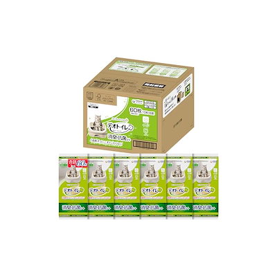 他サイト： デオトイレ 消臭・抗菌シート 60枚(10枚×6袋) [猫用システムトイレシート] システムトイレ 猫用 【Amazon.co.jp限定】の商品画像