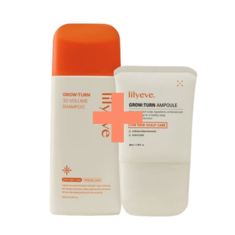 [シャンプー200ml+アンプル100ml] グロートン 3D ボリュームシャンプー+アンプル/女性 男性 脱毛 頭皮栄養剤 クーリング