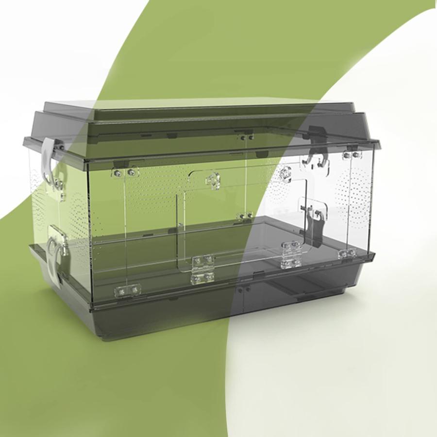 飼育ボックスアク繁殖ケージトカゲ ケージ小型爬虫類 ケージ 透明居心地の良い 爬虫類 テラリウム亀トカゲヘビ飼育ボックス透明アクハリネ