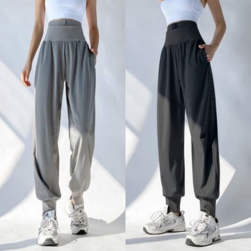 ボトムス パンツ ズボン ジャージ スポーツウェア ヨガウェア フィットネスウェア ジョガーパンツ ワイド ハイウエスト リブ 伸縮性 大人可愛い シンプル カジュアル 大人 上品 おしゃれ