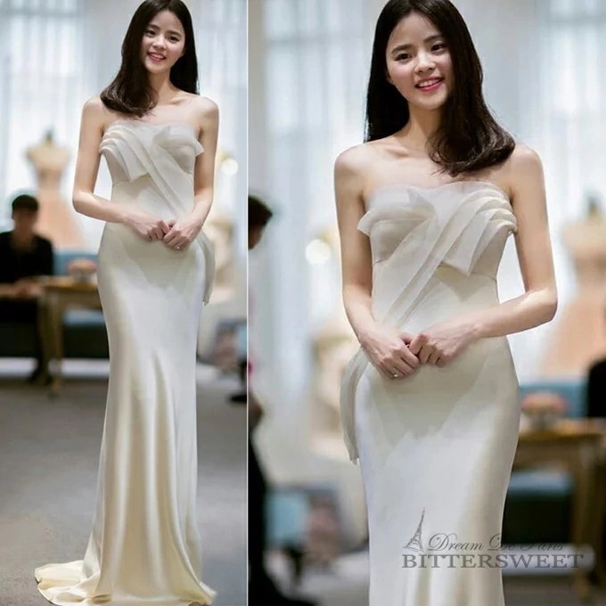 ビスチェタイプウェディングドレスウエディングドレスオーダーメイドIも可能マーメイドライト編み上げタイプレディースドレス前撮り後撮り披露宴結婚式演奏会発表会海外挙式ドレス