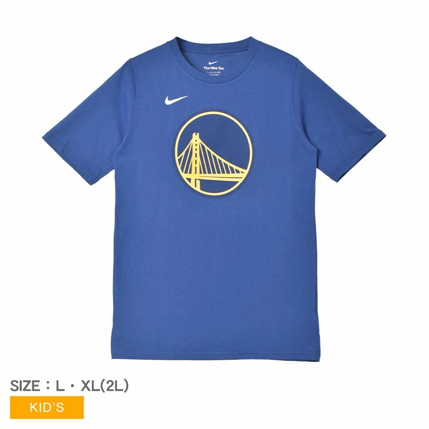 半袖Tシャツ キッズ ジュニア 子供 ESSENTIAL LOGO TEE ブルー 青 EZ2B7FGTQ トップス プリント GOLDEN STATE WARRIORS NBA バスケットボール