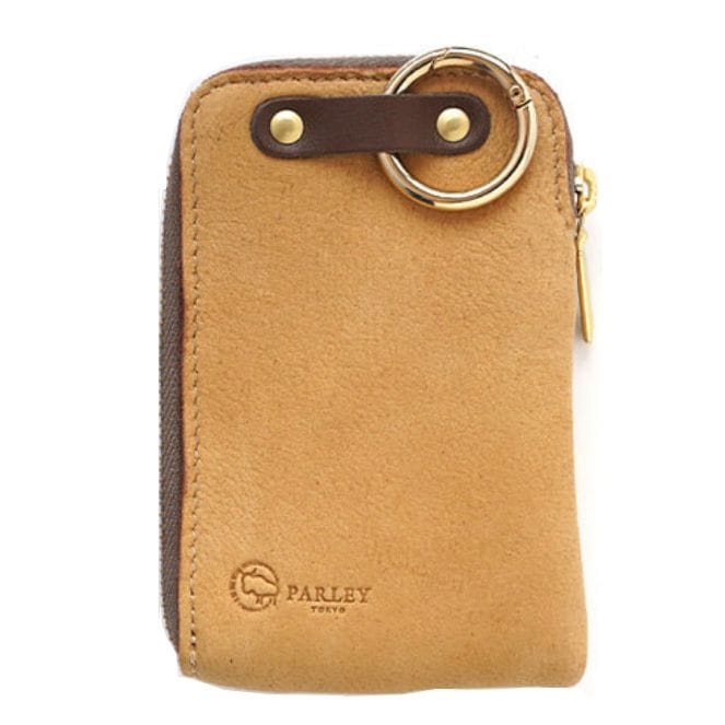 PARLEY（パーリィー） エルク 天然鹿革 L字スマートキーケース キャメル CA FE-73