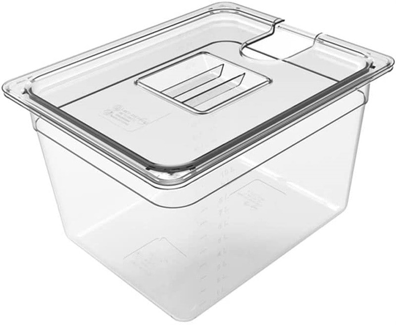【期間限定】低温調理器 コンテナ 容器 専用タンク 蓋付き 容器蓋 食品保存容器 スリーブ スロークッカー ボックス 収納ケース用透明 低温調理器専用 フードコンテナー 角型フードコンテナー 大容量