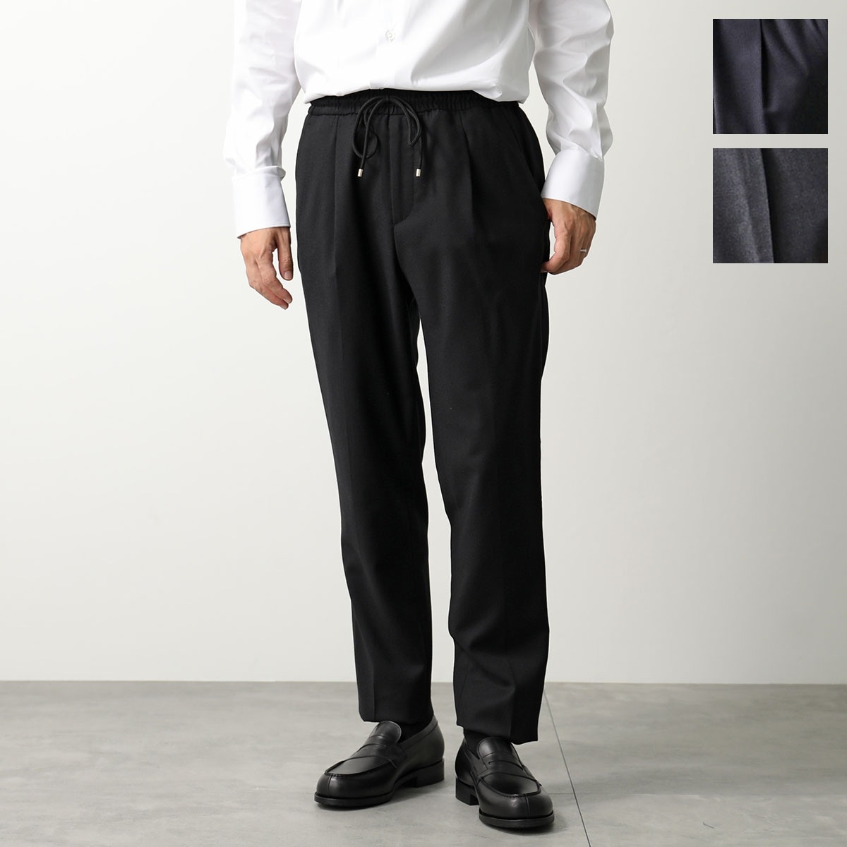 BRIGLIA 1949 ブリリア テーパードパンツ WIMBLEDONS 400129 ウィンブルドン メンズ ワンタック イージーパンツ ウール カラー3色