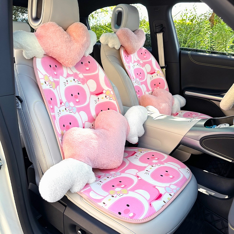 ルビーloopy車座布団モコモコ可愛いキャラクター可愛い車内保温厚めシート加熱車マット 5,100円