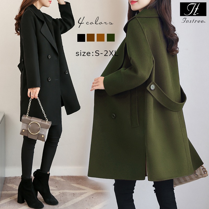 ロングコート 秋冬 無地 冬 あったか アウター カジュアル 40代 ベーシック きれいめ チェスターコート OL 暖かい レディース オフィス 30代 ファッション コート ビジネス 大きいサイズ 5,254円