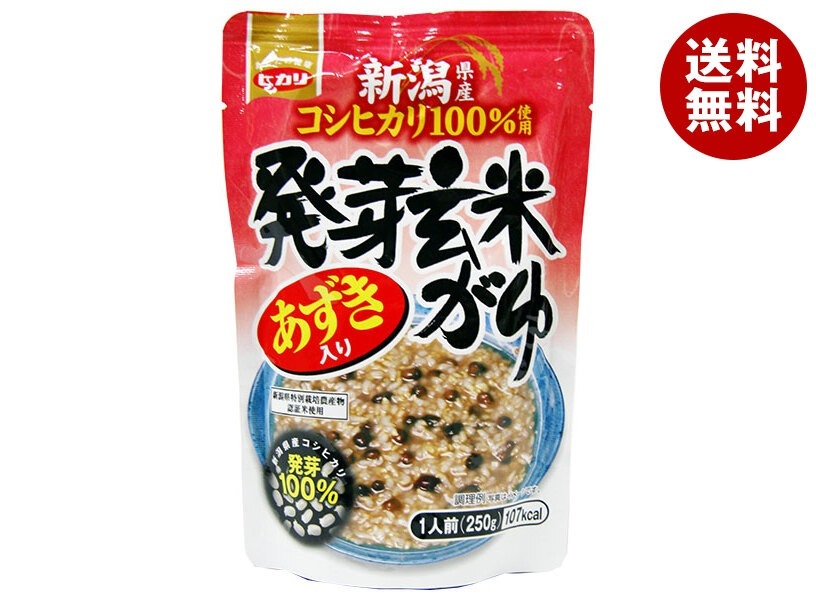 ヒカリ食品 あずき入り 発芽玄米がゆ 250gパウチ×24個入×(2ケース)