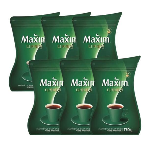 東西食品 マキシム デカフェイン 170g 詰め替え 6個