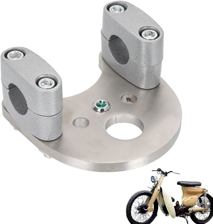 互換品 ハンドルポスト ホンダ用 バーハン化キット スーパーカブ C50～C90等対応 (シルバー)