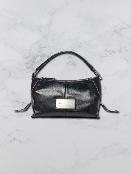ショルダーバッグ・ポシェット [MATINKIM]side zipper two way bag in gray SIDE ZIPPER TWO WAY BAG IN GREY - MATINKIM