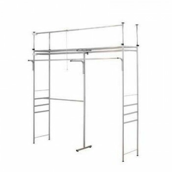 ツッパリクローゼットハンガーラック　フロントハンガー付（奥行53cm）　標準　SK-201S