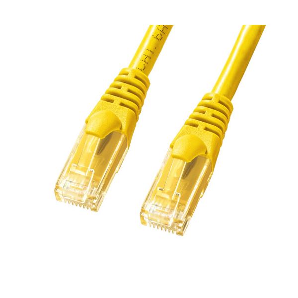 (5個セット) サンワサプライ カテゴリ6Aより線LANケーブル 10m イエロー KB-T6AY-10YX5