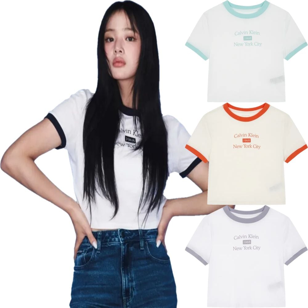 New Jeans ミンジ 着用/JEANS/ドレーピージャージー クロップ半袖Tシャツ/47B808G