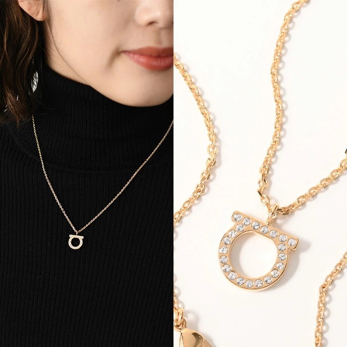 アクセサリー ガンチーニ クリスタルネックレス 760132 696656 レディース ゴールド クリスタル 調節可能 オケージョン