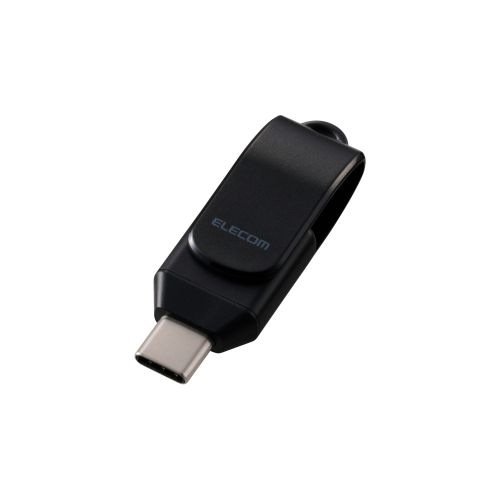エレコムELECOM USBメモリ 256GB USB Type-C 高速転送 iPhone/iPad/Android/PC対応 回転式コネクタ ストラップホール付 セキュリティ対応（ブラック）
