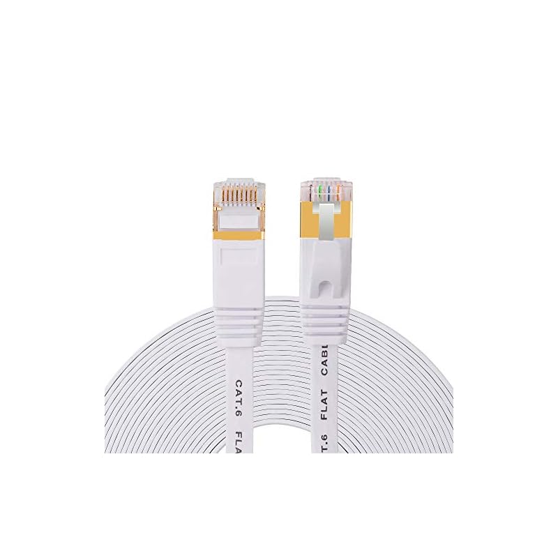 AnKuly LANケーブル (60m) フラットケーブル CAT6準拠 1Gbps/250MHz ランケーブル RJ45コネクタ 1.5mm厚 やわらか イーサネットケーブル サーバー 企業様向け