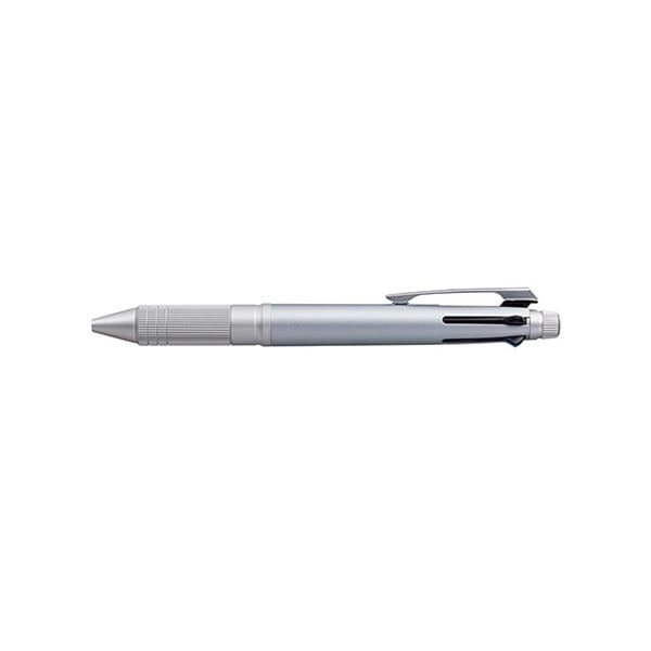 （まとめ） 三菱鉛筆 ジェットストリーム4＆1 メタル 4色ボールペン0.5mm（黒・赤・青・緑）+シャープ0.5mm アイスシルバー (×3セット)