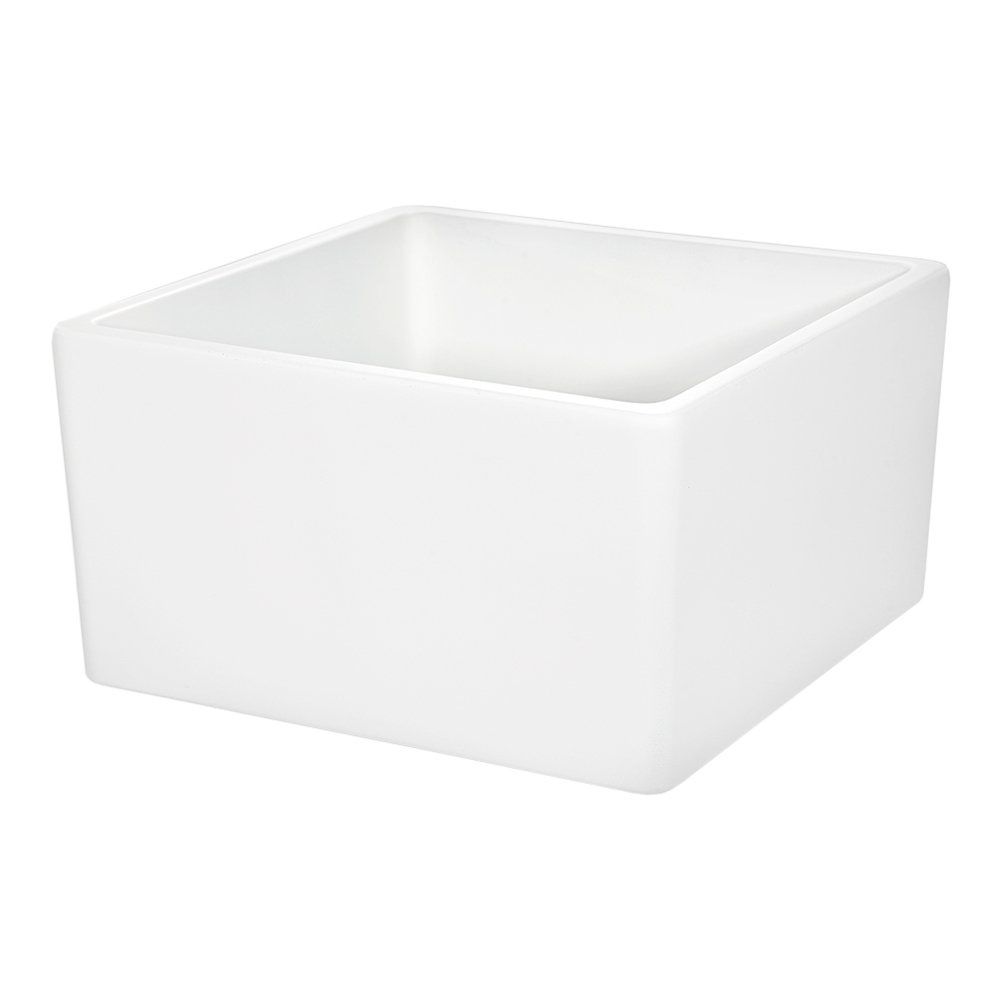 睡蓮鉢　睡蓮鉢（メダカ鉢）　新型　凛　ＲＩＮ　角型　ホワイト　Ｓ　睡蓮鉢・金魚鉢・メダカ鉢　ＣＲＣ90―06―25―00―00