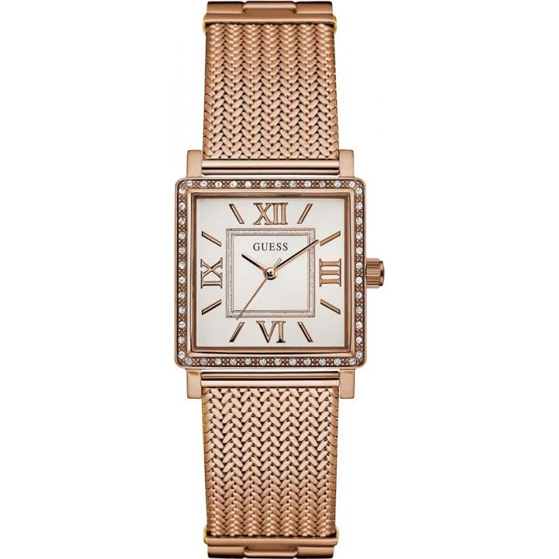 送料無料ゲス Guess W0826L3 Highline Rose Gold-Tone Stainless Steel Mesh Bracelet Womens Watch 腕時計