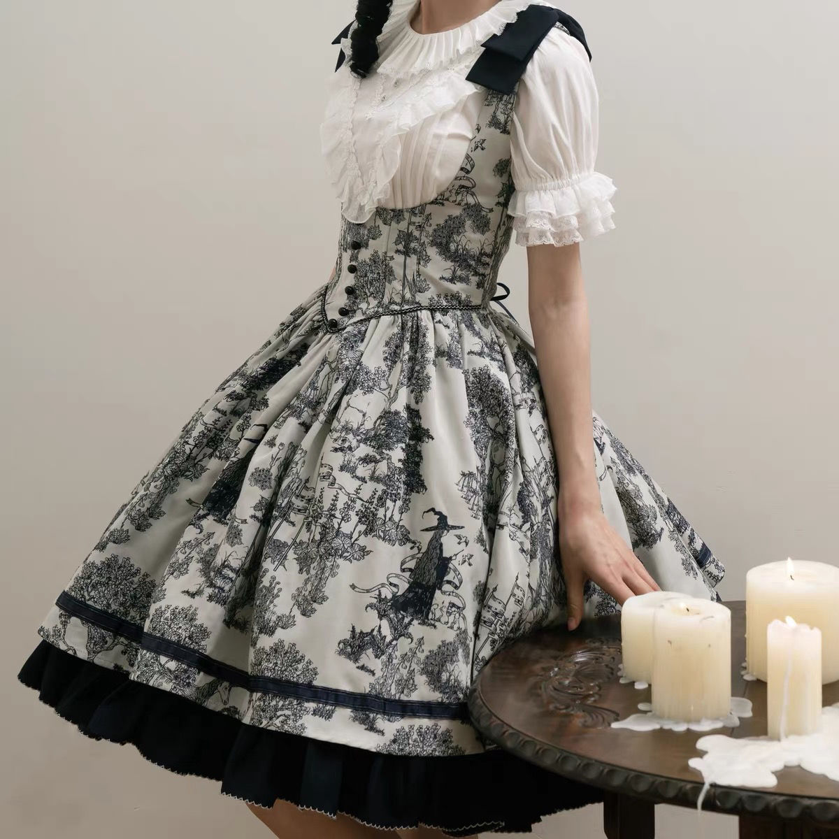 【魔法を探して】 ロリータ 洋服 キャミソールワンピースOP/JSK/SK コスプレ/ロリータ茶会/ロリータワンピース