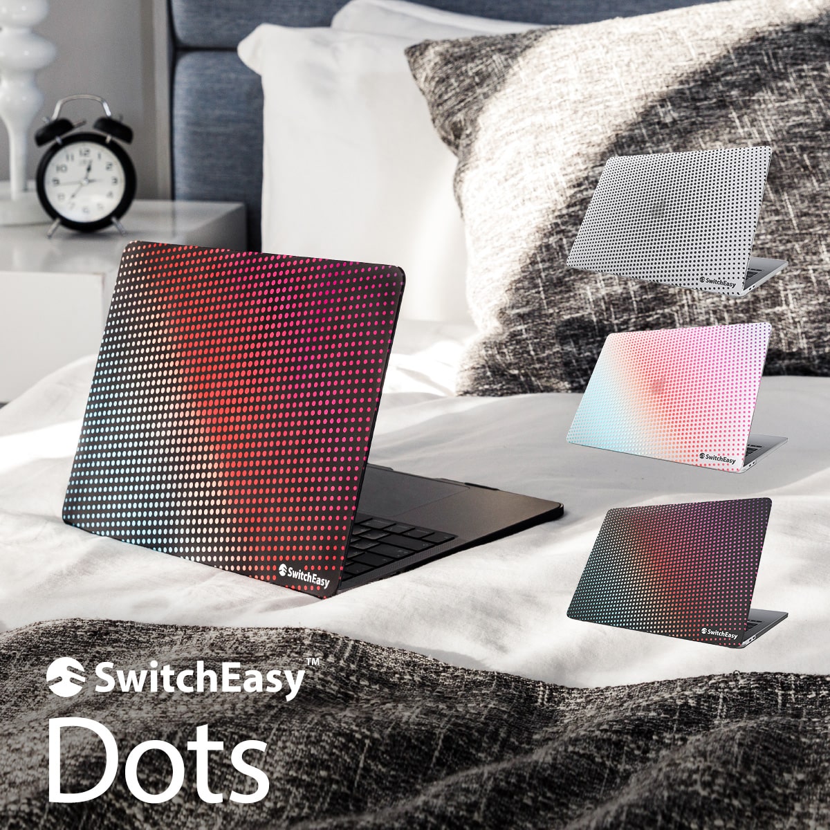 MacBook Air M1 13 MacBookAir 13インチ 対応 ケース カバー 薄型 保護 ハードケース 排熱口 滑り止め おしゃれ スリム 保護ケース Dots SwitchEasy