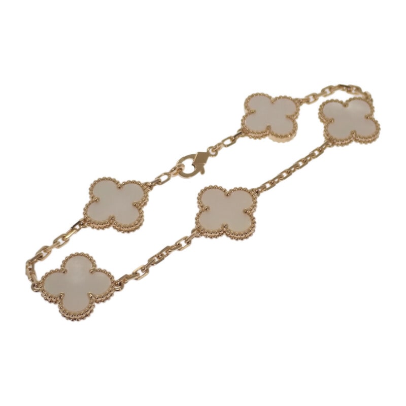 ヴィンテージアルハンブラ ブレスレット K18イエローゴールド マザーオブパール レディース【Aランク】