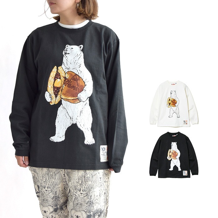 ゴースローキャラバン Tシャツ トップス ロンT 超ヘビーUSA/C どら焼きクマロングスリーブ TEE 長袖 メンズ レディース ユニセックス M L XL 332802 6,149円