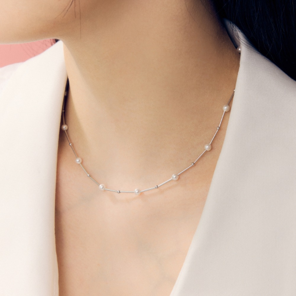 ローズモントシルバーファイブパールネックレス RA25B30K