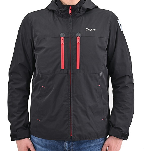 D48573 ジャケット 春秋冬 ウインターウインドブレーカー DJ-013 ブラック/レッド Mサイズ